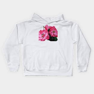 Pink Bush Roses Kids Hoodie